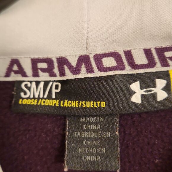 Under Armour "Storm" Loose-Fit Purple Fleece Hoodie Women's Size S - Picture 6 of 9